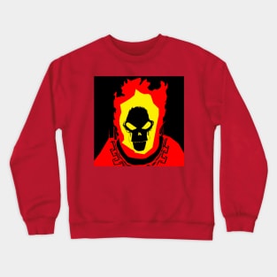 skull in hell fire Crewneck Sweatshirt